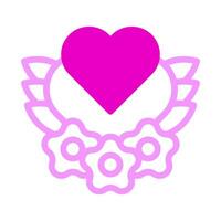 icono de corazón duotono estilo rosa ilustración de san valentín elemento vectorial y símbolo perfecto. vector