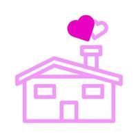 icono de la casa duotono estilo rosa ilustración de san valentín elemento vectorial y símbolo perfecto. vector