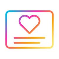 card icon gradient style valentine illustration vector element and symbol perfect.