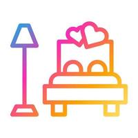 bed icon gradient style valentine illustration vector element and symbol perfect.