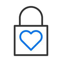 padlock icon blue grey style valentine illustration vector element and symbol perfect.