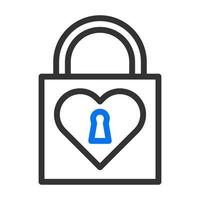 padlock icon blue grey style valentine illustration vector element and symbol perfect.