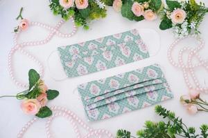 beautiful patterned masks as a background photo
