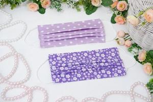 beautiful patterned masks as a background photo