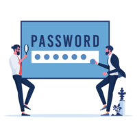 hacking di account e password concetto di phishing dei dati dell'account con cyber ladro png