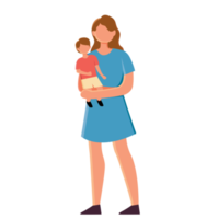 mom and child isolated png