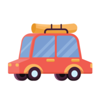 car on vacation isolated png