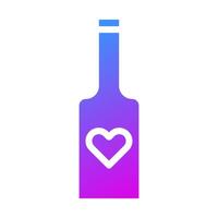 icono de vino estilo púrpura sólido ilustración de san valentín elemento vectorial y símbolo perfecto. vector