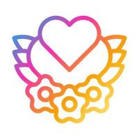 heart icon gradient style valentine illustration vector element and symbol perfect.