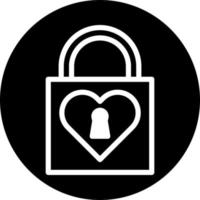 padlock icon filled black white style valentine illustration vector element and symbol perfect.