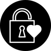 padlock icon filled black white style valentine illustration vector element and symbol perfect.