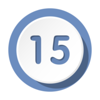 Bullet with number 15 png