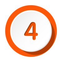 Bullet with number 4 png