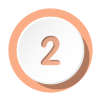 Bullet with number 2 png