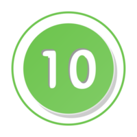 Bullet with number 10 png