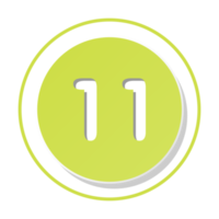 Bullet with number 11 png