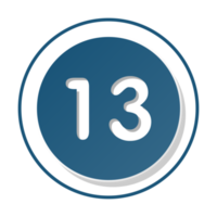 Bullet with number 13 png