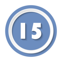 Bullet with number 15 png