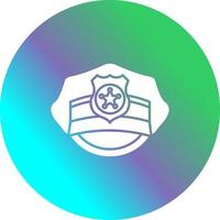 icono de vector de sombrero de policía