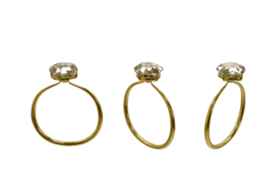 3d guld diamant ringa isolerat png