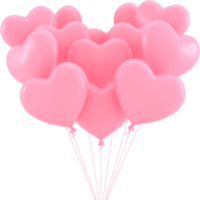 access element for Valentine's Day and Mother's Day greeting card, 3D rendering of celebrations on special days. png