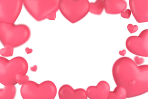 access element for Valentine's Day and Mother's Day greeting card, 3D rendering of celebrations on special days. png