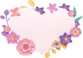 access element for Valentine's Day and Mother's Day greeting card, 3D rendering of celebrations on special days. png