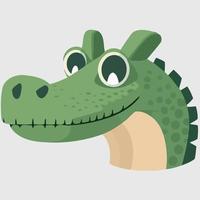 animal face reptile crocodile vector