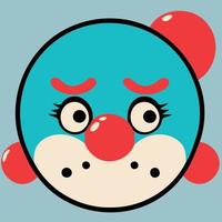 face of person in clown costume vector