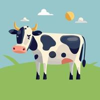 cute cow body vector