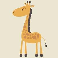 animal body mammal cute giraffe vector