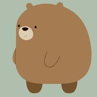 brown bear mammal animal body vector