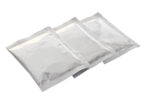 Plastikverpackungsbeutel isoliert mit Beschneidungspfad für Mockup png