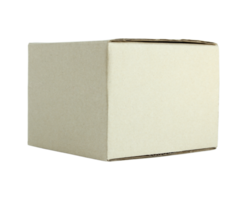 caja de cartón en blanco aislada con trazado de recorte para maqueta png