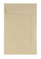 bruin envelop geïsoleerd met knipsel pad voor mockup png