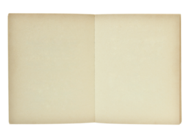Old book open isolated with clipping path for mockup png