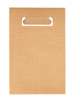 Brown paper bag isolated with clipping path png