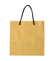 recycle brown paper bag isolated with clipping path for mockup png
