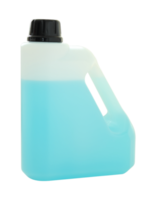 plastic gallon met blauw vloeistof geïsoleerd met knipsel pad voor mockup png