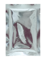 pacote de saco de folha de alumínio isolado com traçado de recorte para maquete png