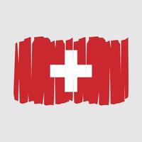 Switzerland Flag Brush vector