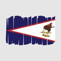 cepillo de bandera de samoa americana vector