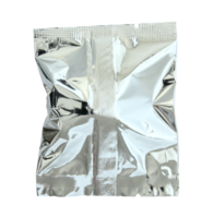 Foil package isolated with clipping path for mockup png