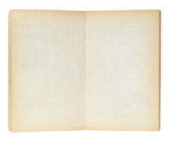 Old book open isolated with clipping path for mockup png