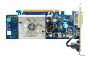 computer graphics card isolated with clipping path png