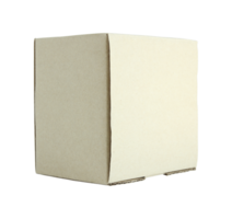 caixa de papelão em branco isolada com traçado de recorte para maquete png