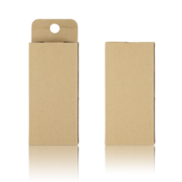 caja de cartón en blanco aislada con suelo reflectante para maqueta png