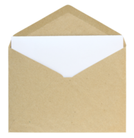 Open envelop geïsoleerd met knipsel pad voor mockup png