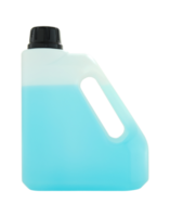 gallon en plastique avec liquide bleu isolé avec chemin de détourage pour maquette png