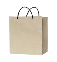 Brown paper bag isolated with clipping path for mockup png